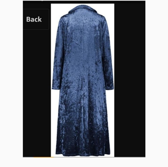 Long Soft Crushed Velvet Duster - Picture 6 of 6